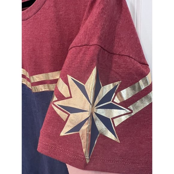 Her Universe Red and Blue Short Sleeve Tee with Gold Accents - Picture 2 of 6